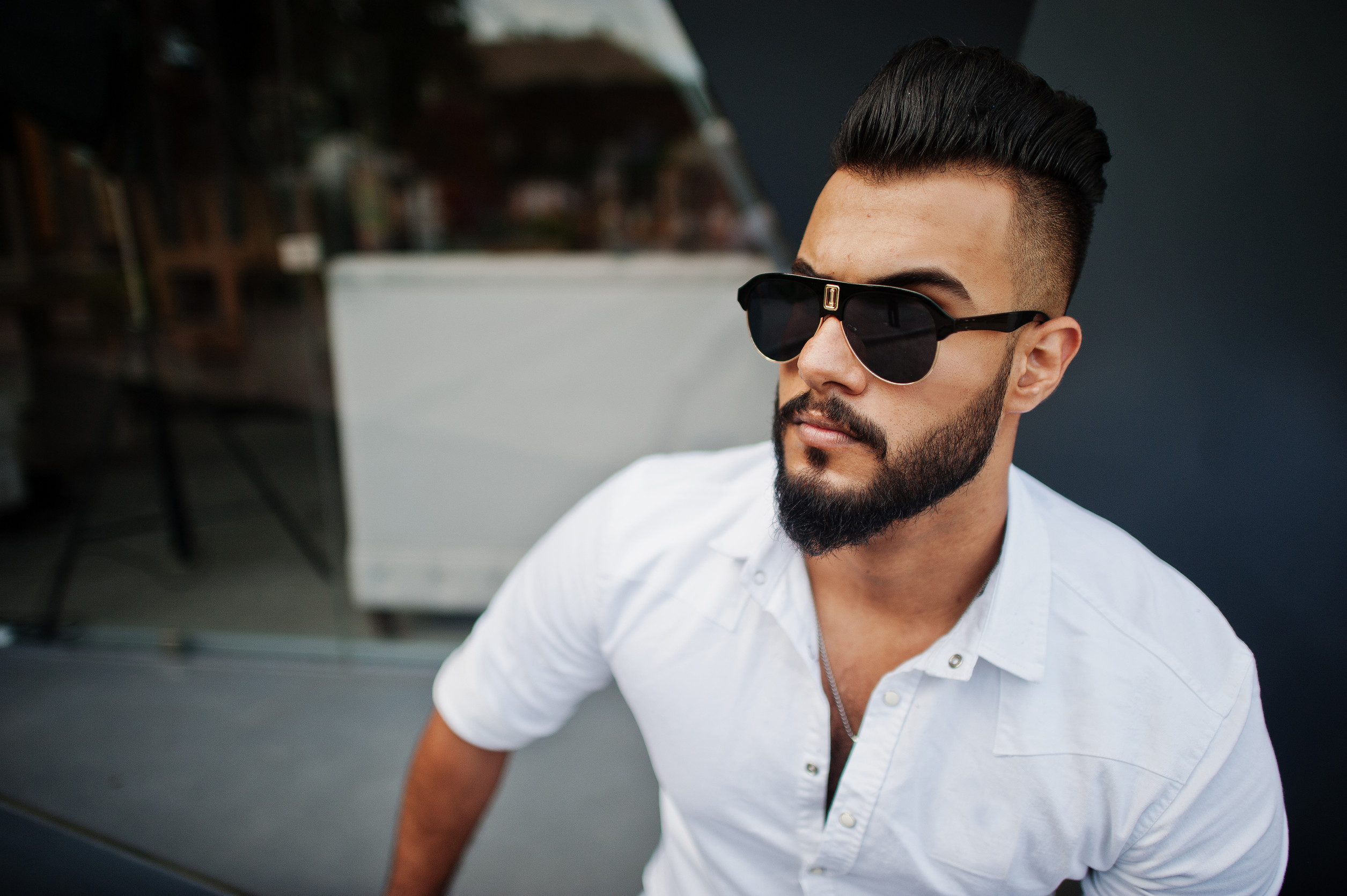 a person after getting a good haircut